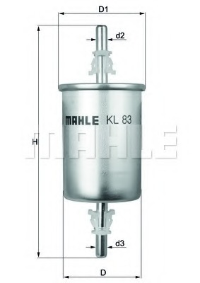 MahleKnecht KL 83 Фильтр топливный ВАЗGMOPELVAGFIAT